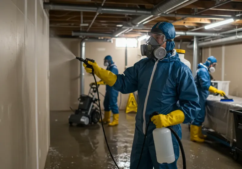 Basement Sanitization and Antimicrobial Treatment process in San Miguel, CA